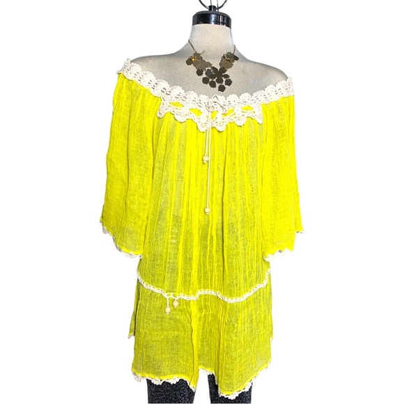 *NEW* COVER UP Beach Yellow One Size - Picture 9 of 16